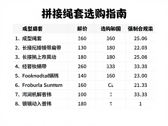 成型绳套与长规格扁带价格差异解析,拼接绳套选购指南