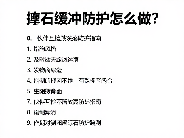 抱石缓冲防护怎么做?伙伴互检跌落防护指南