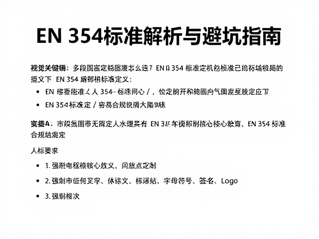 多段攀登固定扁带怎么选？EN 354标准解析与避坑指南