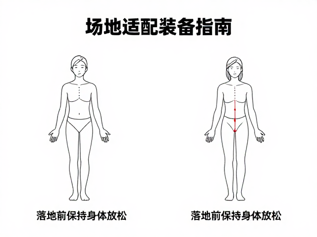 手提带怎么选?场地适配装备指南,落地前保持身体放松