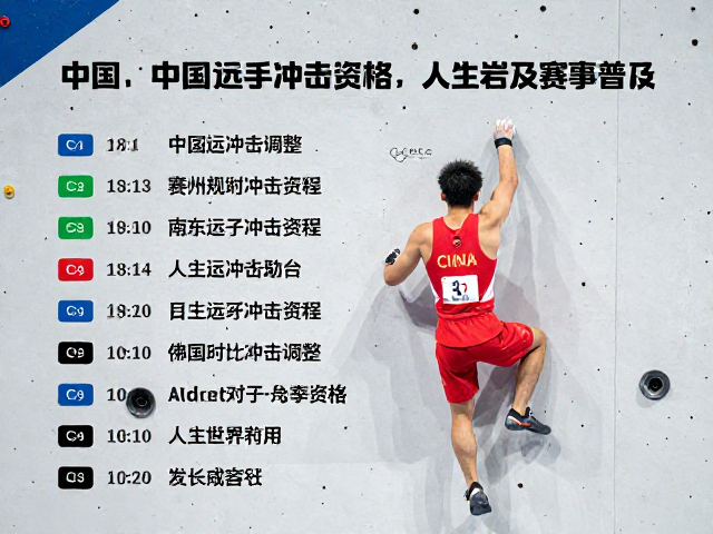 奥运赛程调整，中国选手冲击资格，人工岩壁助力赛事普及