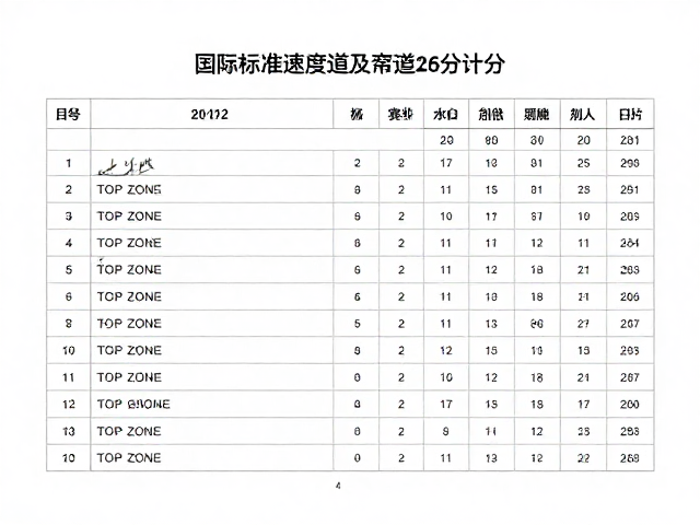 国际标准速度道普及，赛事迭代中TOP与ZONE点计分解析