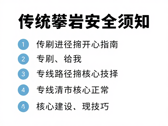 传统攀岩安全须知,新手短线通关指南与核心技巧