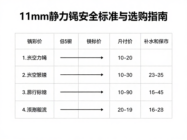 20米高空作业绳多少钱？11mm静力绳安全标准与选购指南