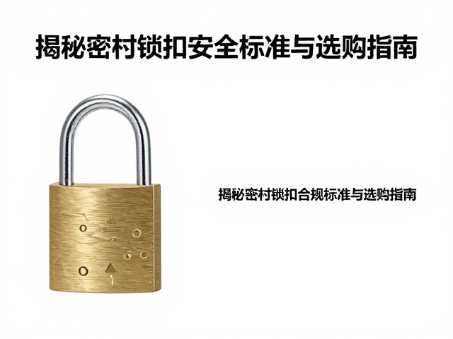 三段锁主锁纵向拉力大?揭秘密封锁扣安全标准与选购指南