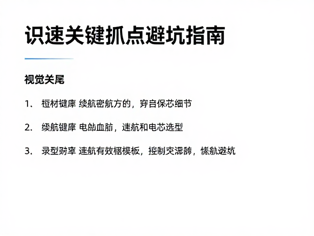 匀速续航怎么选?顶部收尾与保护细节,识别关键抓点避坑指南