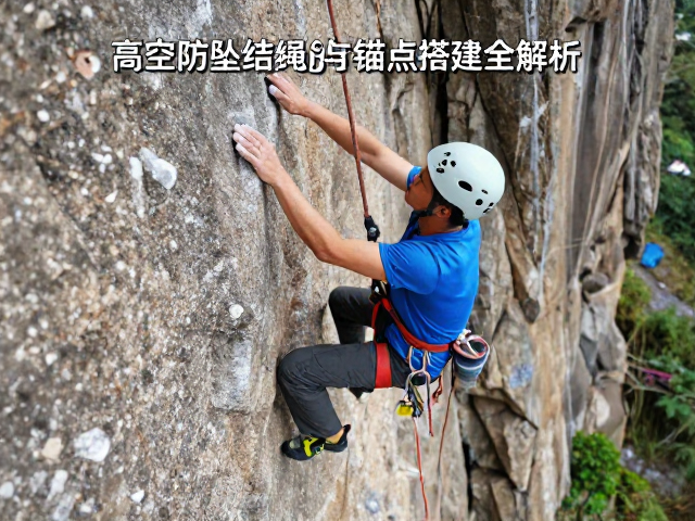 攀岩初学者必看,高空防坠结绳技巧与锚点搭建全解析