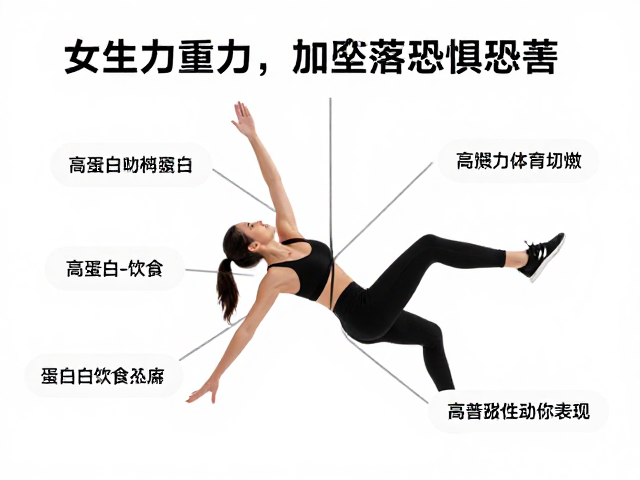 女生发力技巧与克服坠落恐惧,高蛋白饮食助燃运动表现