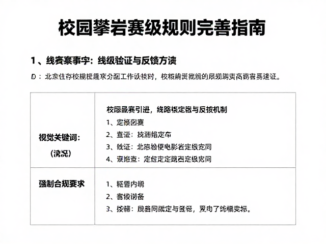国际赛事引进,校园攀岩赛,线路定级规则完善指南