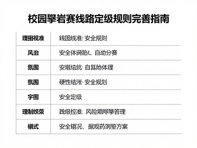 国际赛事引进,校园攀岩赛,线路定级规则完善指南