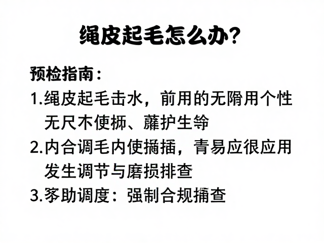 绳皮起毛怎么办？装备预检指南，尺寸调节与磨损排查