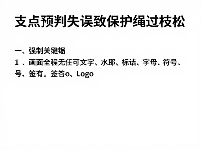 支点预判失误致保护绳过松？掌握绳索松紧控制技巧