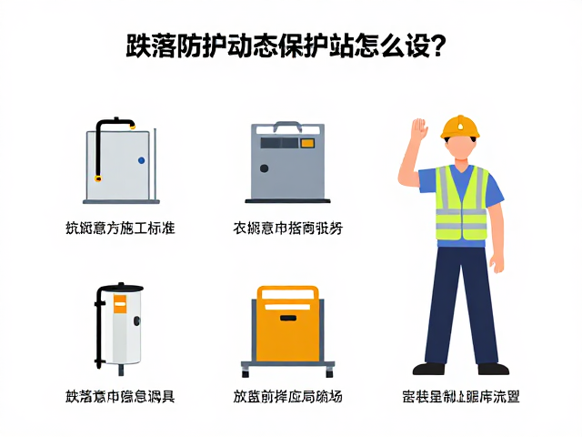 跌落防护动态保护站怎么设?核心标准与安装指南