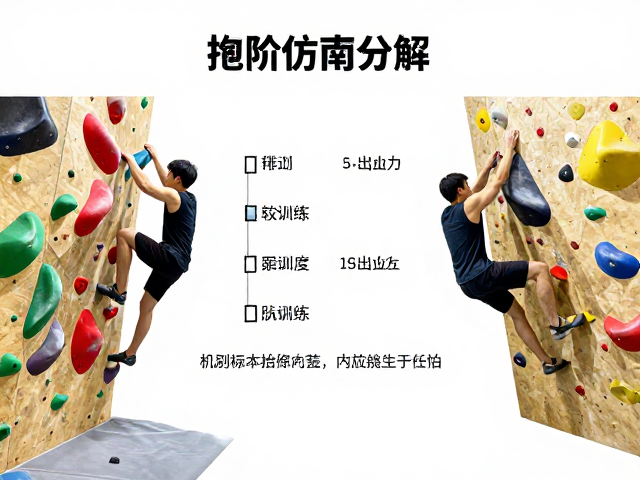 室内抱石馆技术动作分解训练,完善规则下的进阶指南
