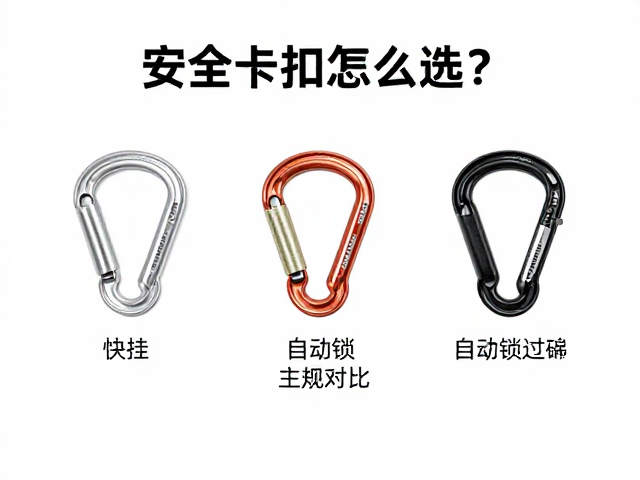 安全卡扣怎么选？快挂与自动锁主锁对比，户外攀岩安全指南