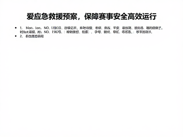 计时攀爬赛道起步点设应急救援预案，保障赛事安全高效运行