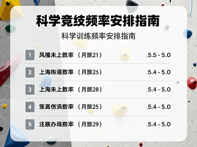 学生竞技攀抱石等级挑战,科学训练频率安排指南