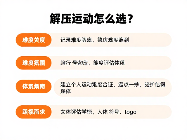 解压运动怎么选？记录难度等级，附安全监护与风险提示指南