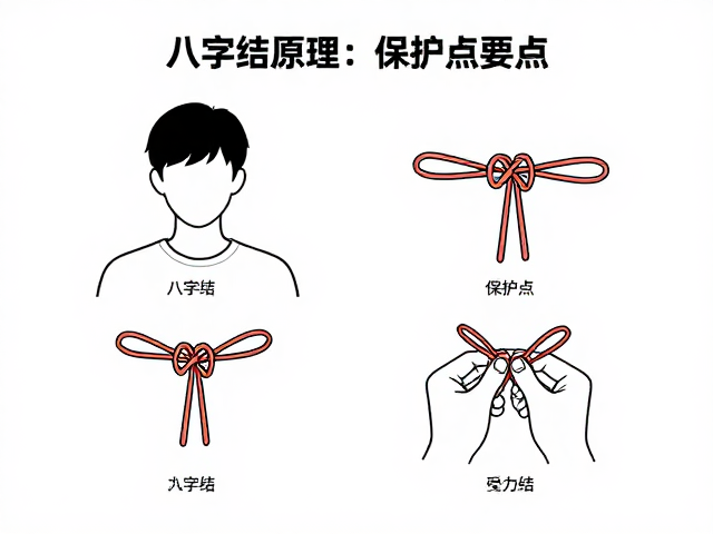 八字结正确穿戴法,详解保护点受力原理与安全要点