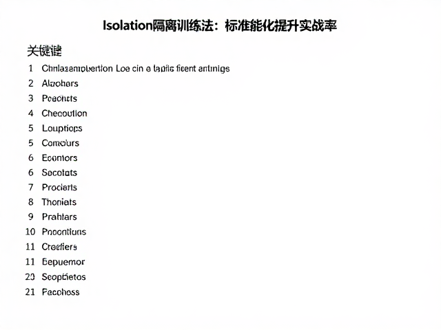 Isolation隔离训练法,通过模拟赛与标准化竞技提升实战胜率