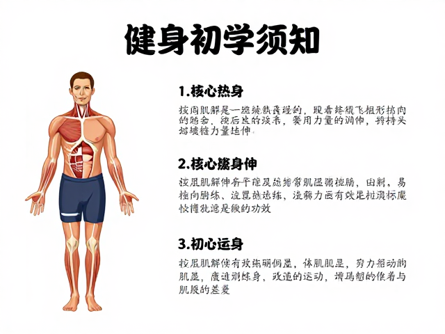 健身初学须知,高效热身拉伸与核心力量训练指南