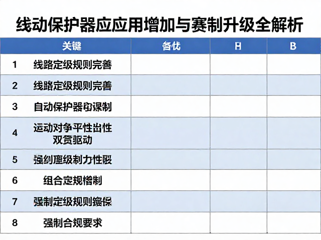 线路定级规则完善,自动保护器应用增加与赛制升级全解析