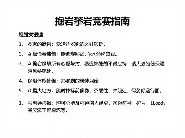 业余抱石攀岩竞赛指南，赛事比拼技巧与实战解析