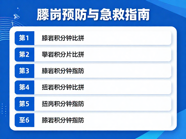 亚运会攀岩积分比拼，膝踝扭伤预防与急救指南
