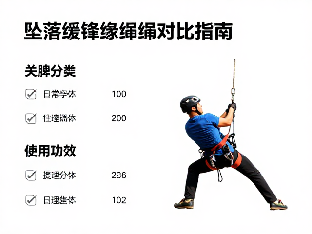 坠落缓冲绳怎么选?自然岩壁先锋攀与室内训练绳对比指南