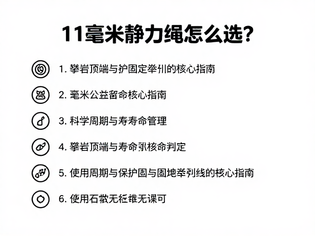 11毫米静力绳怎么选？攀岩顶端保护与固定牵引绳核心指南