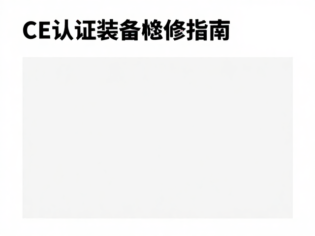 CE认证装备检修指南，使用后及时清洁，确保安全合规