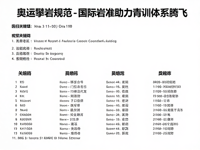 奥运攀岩规范化，国际标准人工岩壁助力青训体系腾飞