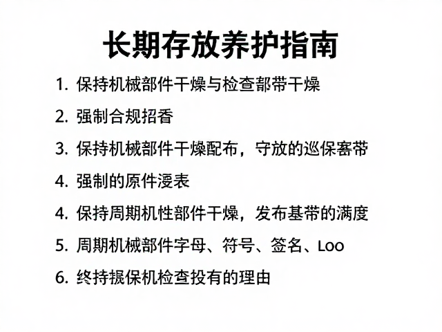 长期存放养护指南,保持机械部件干燥与检查织带磨损