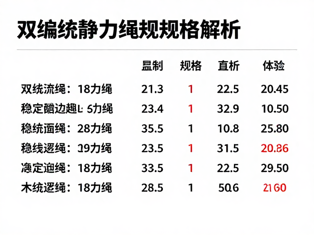双编织静力绳规格解析，稳定绳缆绳索直径怎么选？
