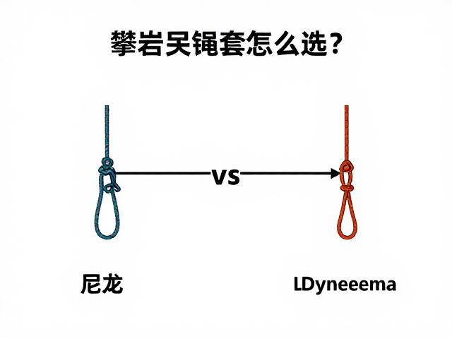 攀岩绳套怎么选？尼龙vsDyneema特性区分，运动攀岩必备