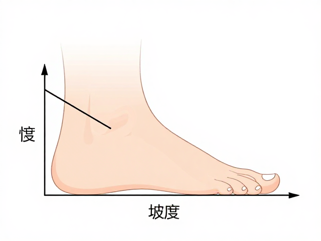 足部维度测算，走路不顶脚，别只看跟高不看坡度