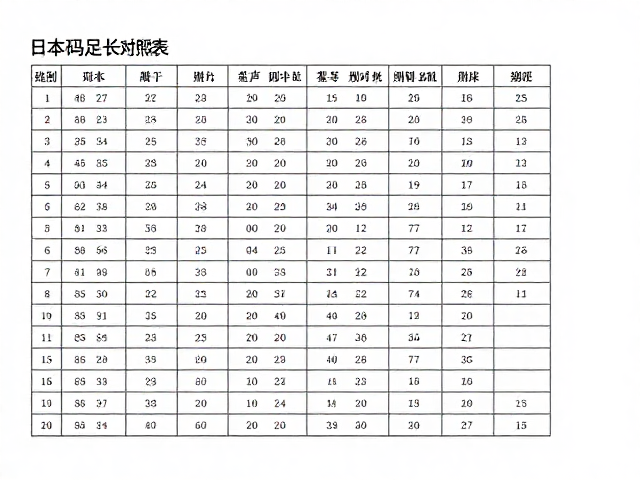 日本码足长对照表,忽略品牌版型差异,精准选鞋不踩雷