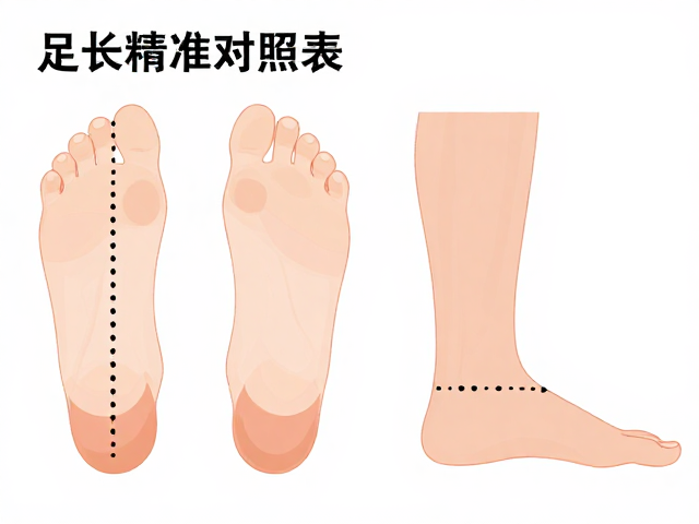 选鞋必看,足长精准对照表,宽脚背适配,告别磨脚困扰