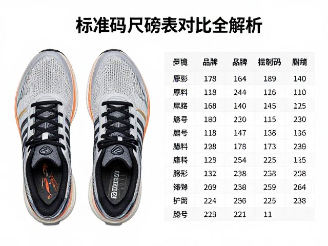跑鞋前掌厚度怎么选？标准码换算与品牌尺码表对比全解析