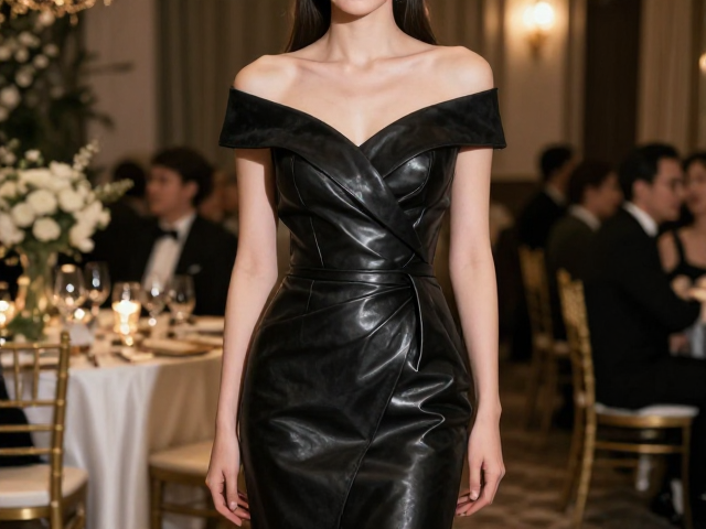 婚礼婚宴选什么?边缘包裹绒面革礼服高级感穿搭指南