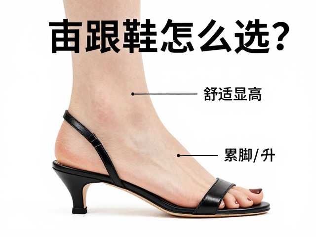 露趾低跟鞋怎么选?猫跟设计舒适显高,低度抬升不累脚攻略