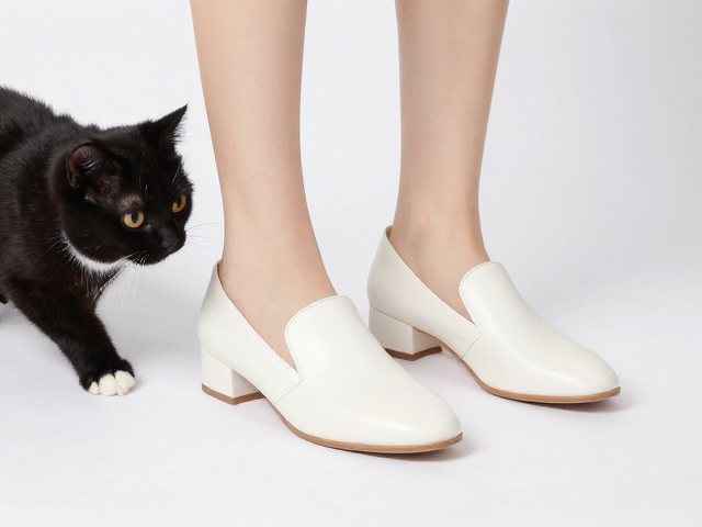 PU皮猫跟女鞋,简约鞋面设计,百搭显瘦不累脚