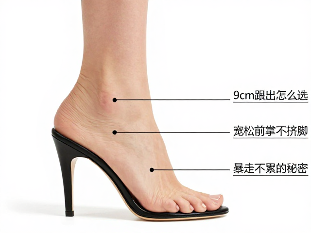 9cm超高跟锥形跟怎么选?宽松前掌不挤脚,暴走不累的秘密