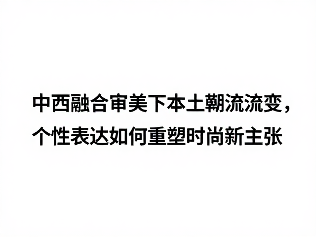 中西融合审美下本土潮流流变，个性表达如何重塑时尚新主张