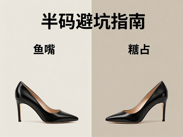 鱼嘴黑色高跟鞋怎么选?半码避坑指南,中性色百搭公式