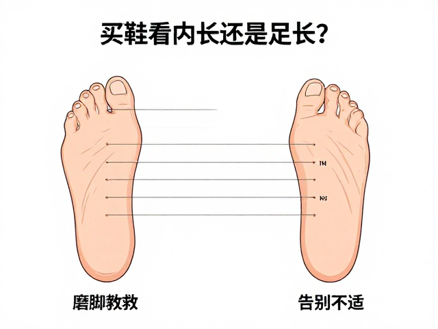 买鞋看内长还是足长？精准对照表，磨脚急救法，告别不适