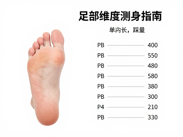 足部维度测算指南，精准脚长测量与内长对照表，选鞋不踩雷