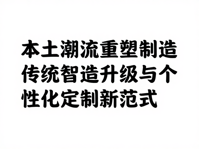 本土潮流重塑制造，传统智造升级与个性化定制新范式