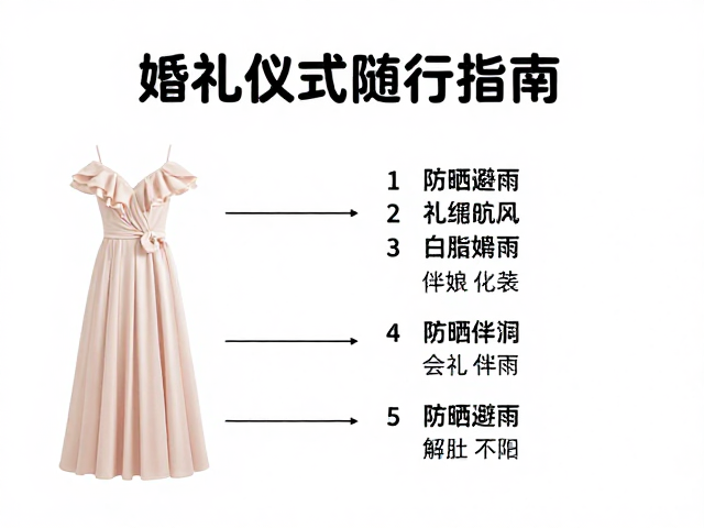 婚礼仪式随行指南,伴娘礼服搭配与防晒避雨全攻略