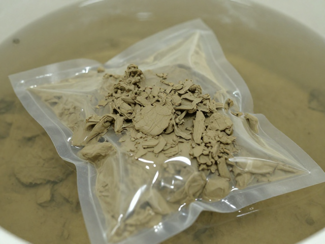 粘合辅助原料加水浸泡后真空包装泥料,提升粘结效率与储存稳定性